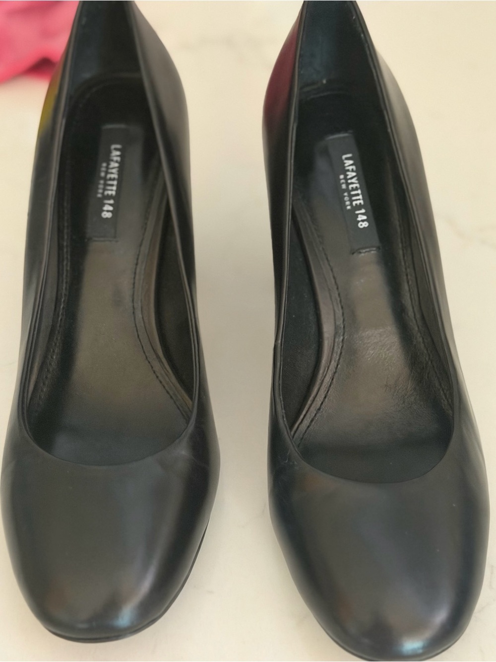 Lafayette 148 New York Black Leather Pumps